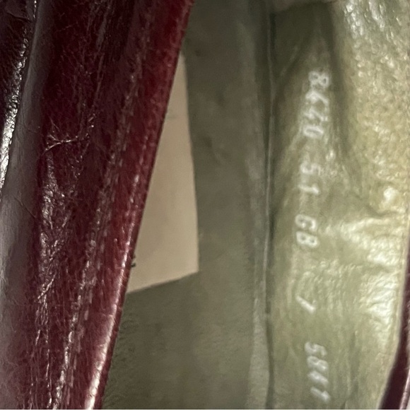 Moreschi Italy Maroon Mens Leather Loafers Size 7 - Picture 9 of 11